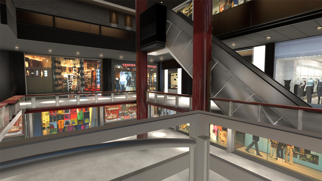 Remodeled mall environment